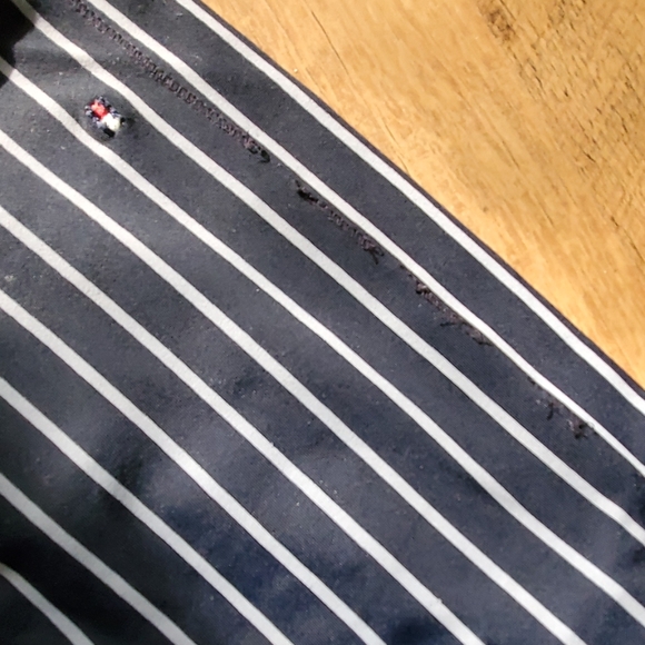 Tommy Hilfiger Womans Stretch Navy Striped Sleeveless Racerback Dress Size M - Picture 12 of 12